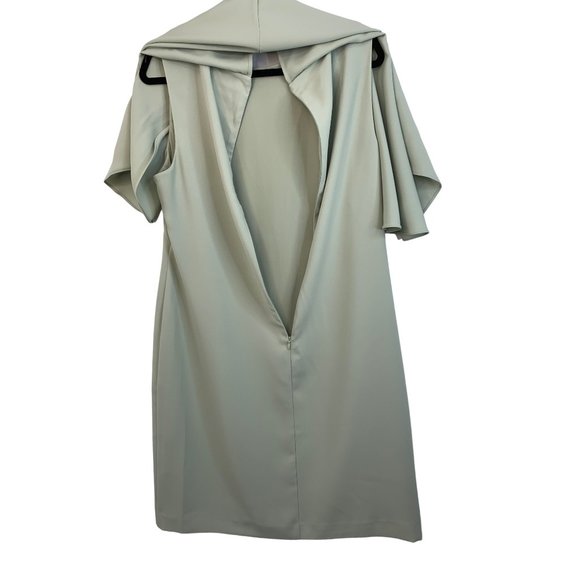 NWT Ralph Lauren 16 Capelet Dress Sleeveless Mother of Bride Event Sage 6820 - Picture 7 of 14